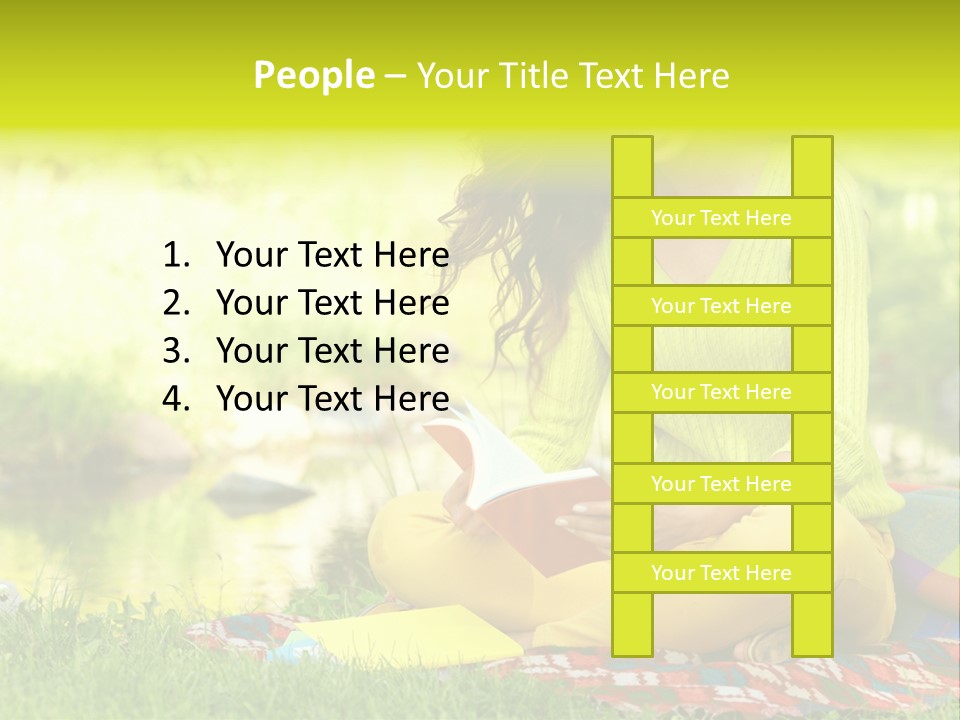 Education Beautiful Person PowerPoint Template