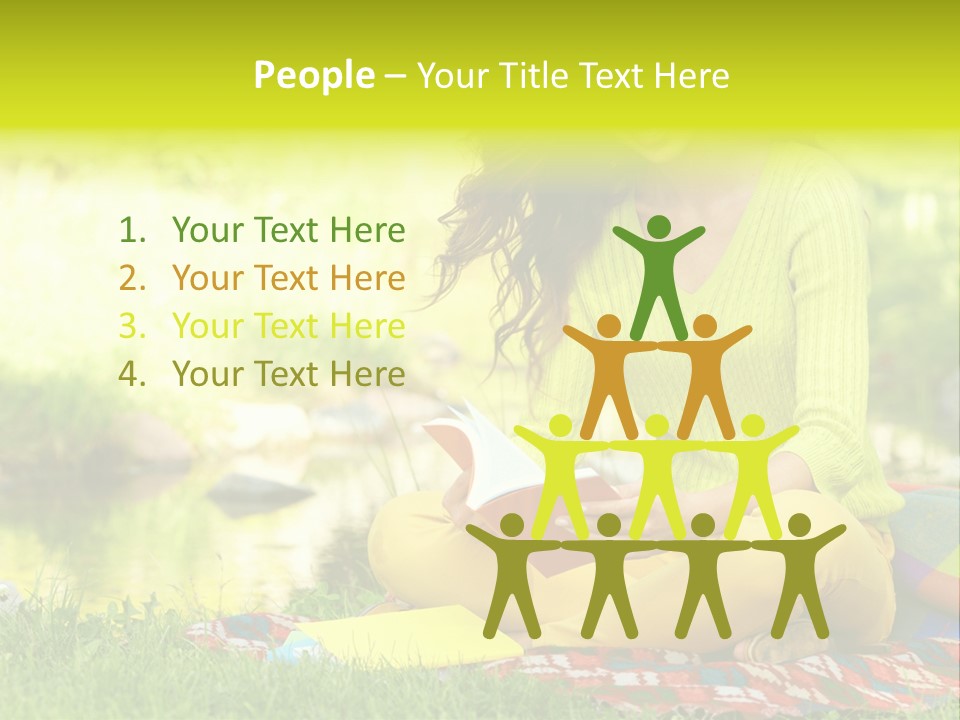 Education Beautiful Person PowerPoint Template