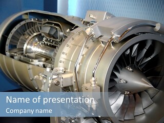 Turbine Mechanical Glimmer PowerPoint Template