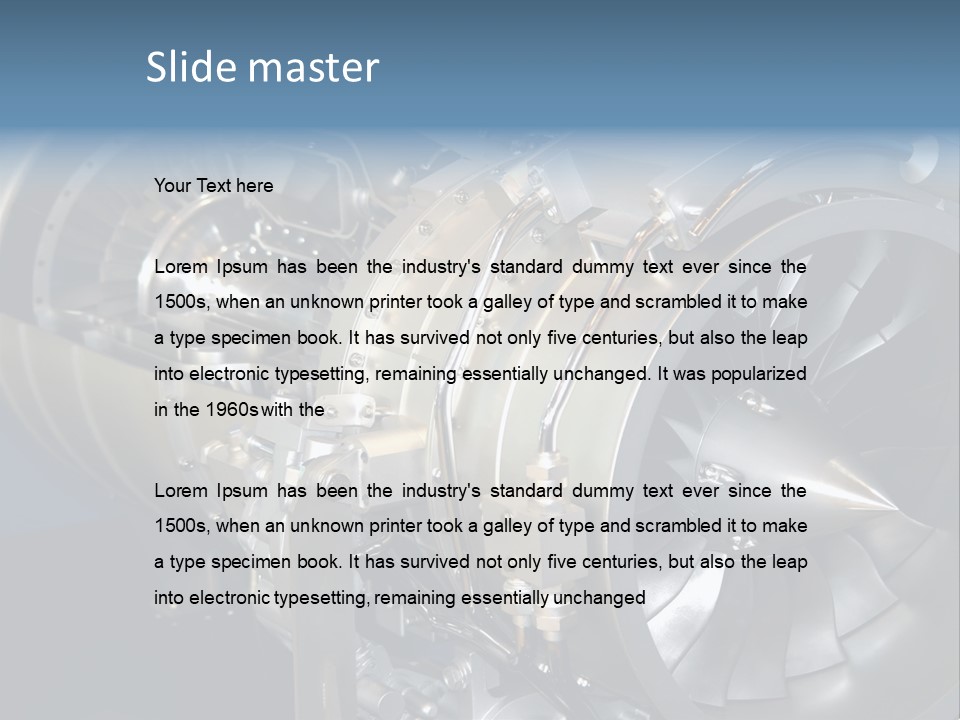 Turbine Mechanical Glimmer PowerPoint Template