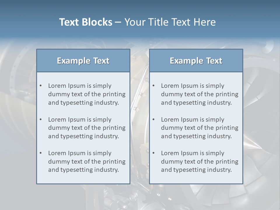 Turbine Mechanical Glimmer PowerPoint Template