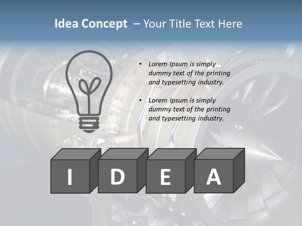 Turbine Mechanical Glimmer PowerPoint Template