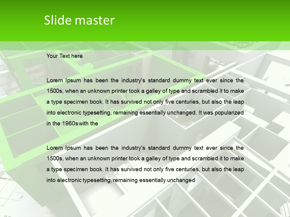 Chalet Roof Draw PowerPoint Template