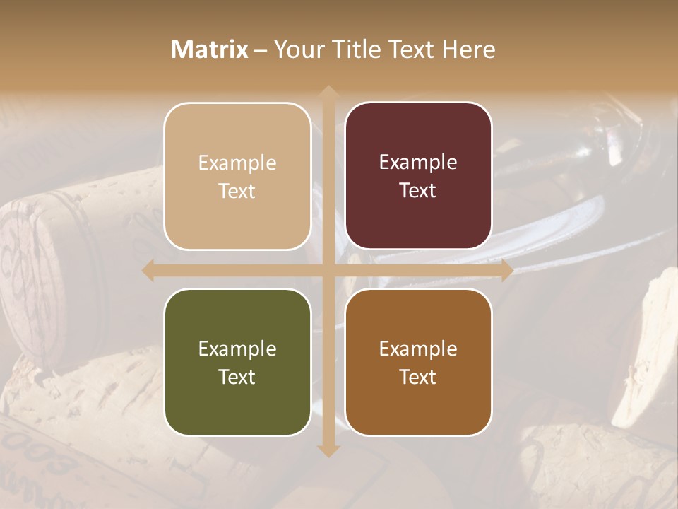 Bordeaux Vineyard Cork PowerPoint Template