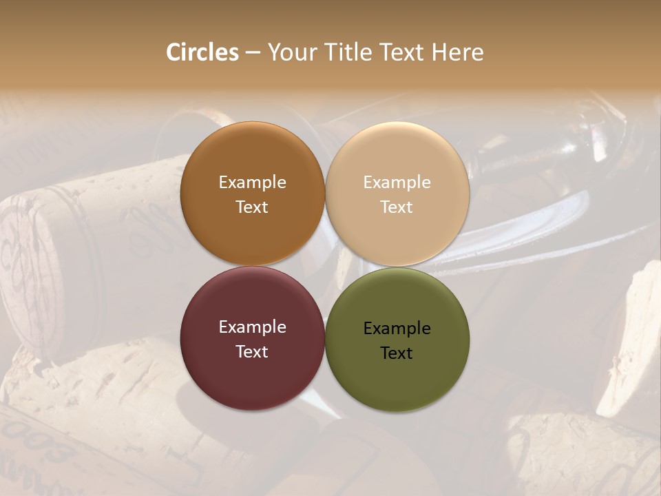 Bordeaux Vineyard Cork PowerPoint Template