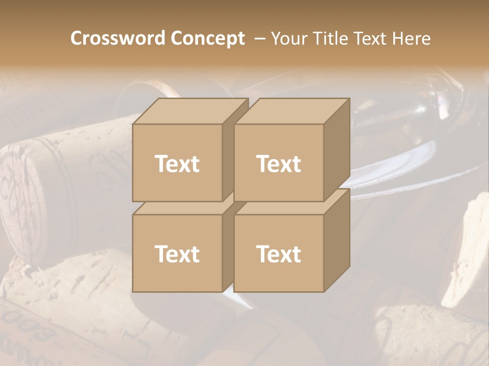 Bordeaux Vineyard Cork PowerPoint Template