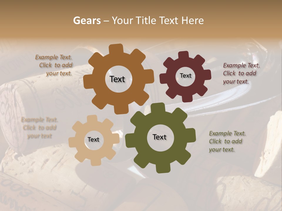 Bordeaux Vineyard Cork PowerPoint Template
