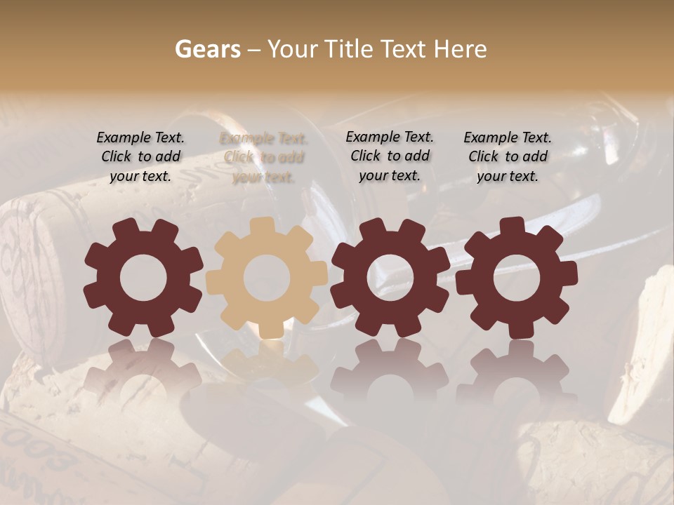 Bordeaux Vineyard Cork PowerPoint Template