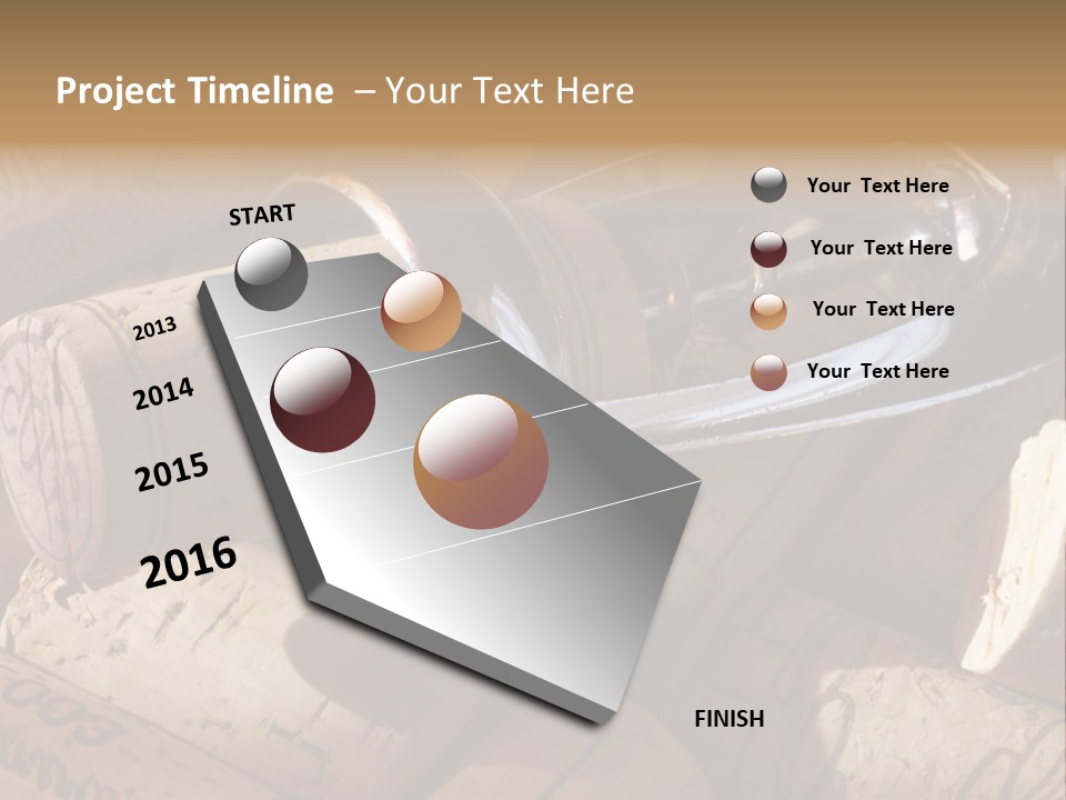 Bordeaux Vineyard Cork PowerPoint Template