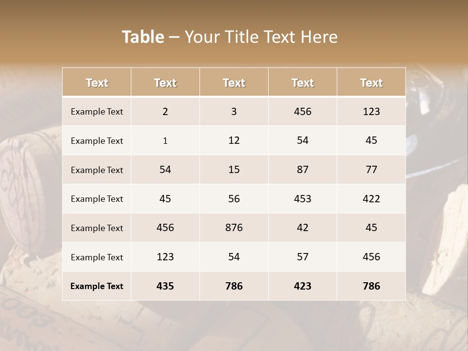 Bordeaux Vineyard Cork PowerPoint Template