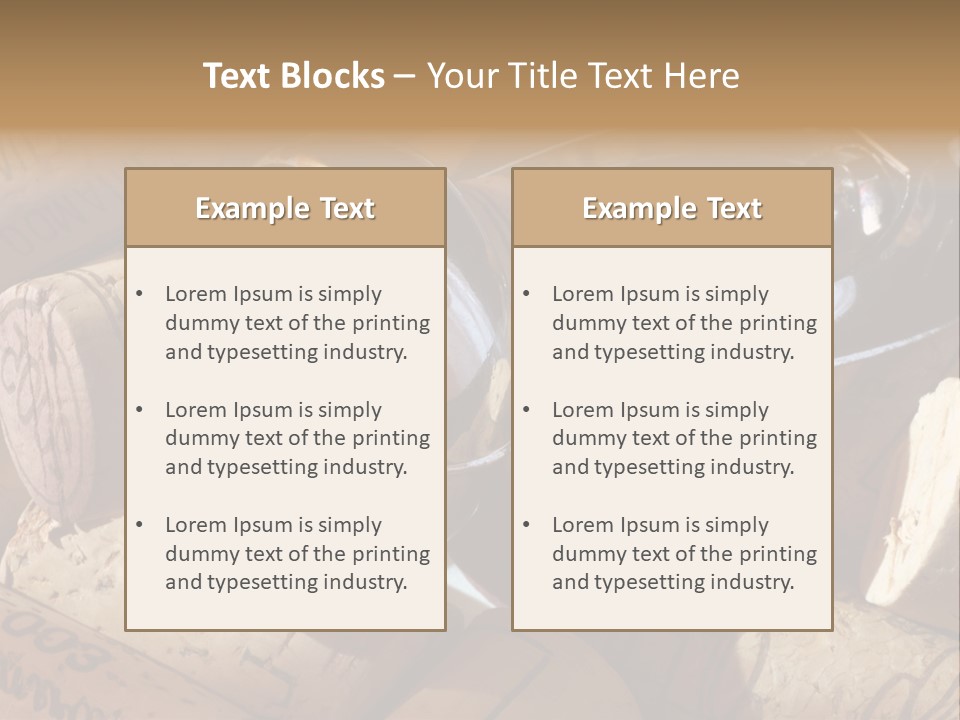 Bordeaux Vineyard Cork PowerPoint Template