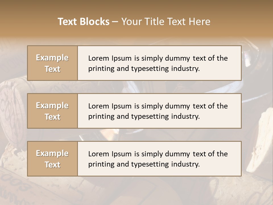 Bordeaux Vineyard Cork PowerPoint Template