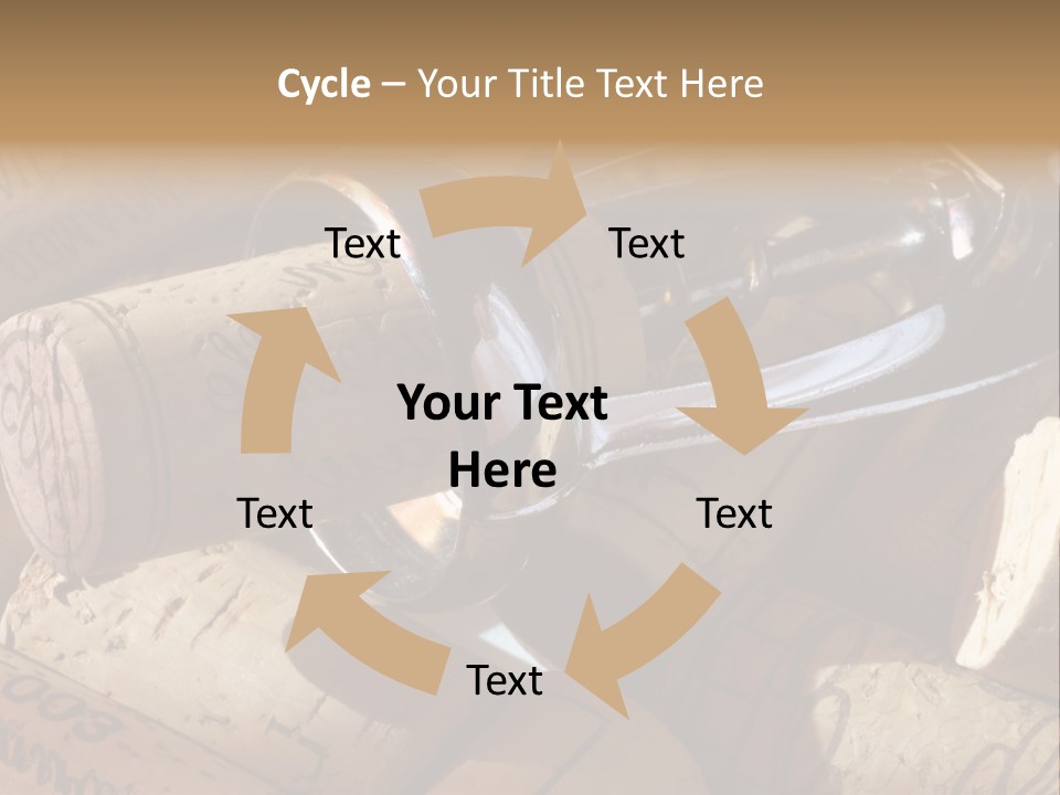 Bordeaux Vineyard Cork PowerPoint Template