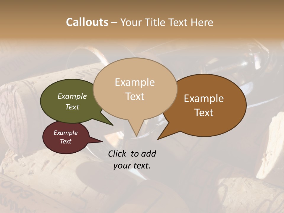 Bordeaux Vineyard Cork PowerPoint Template