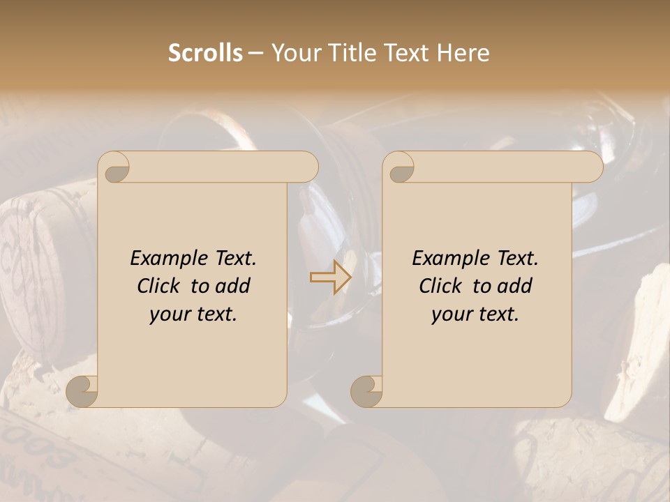 Bordeaux Vineyard Cork PowerPoint Template