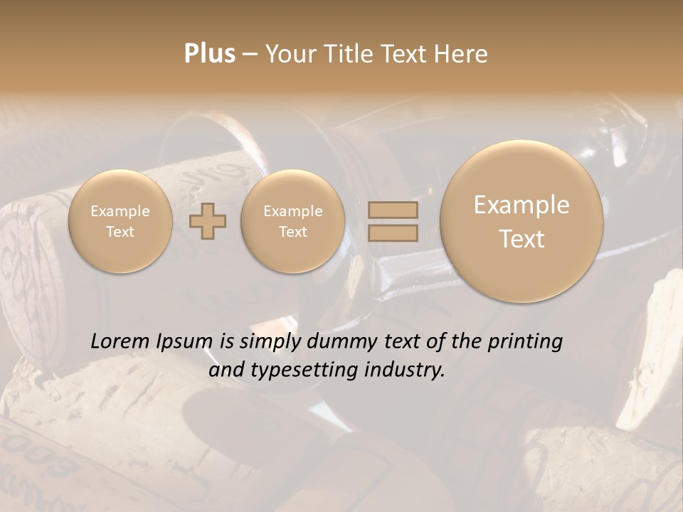 Bordeaux Vineyard Cork PowerPoint Template