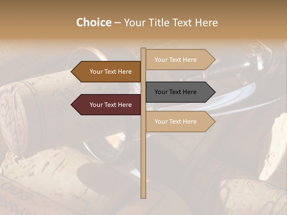 Bordeaux Vineyard Cork PowerPoint Template