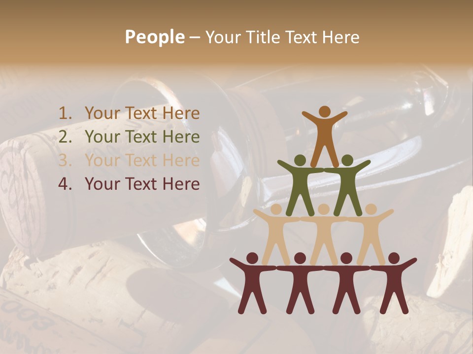 Bordeaux Vineyard Cork PowerPoint Template