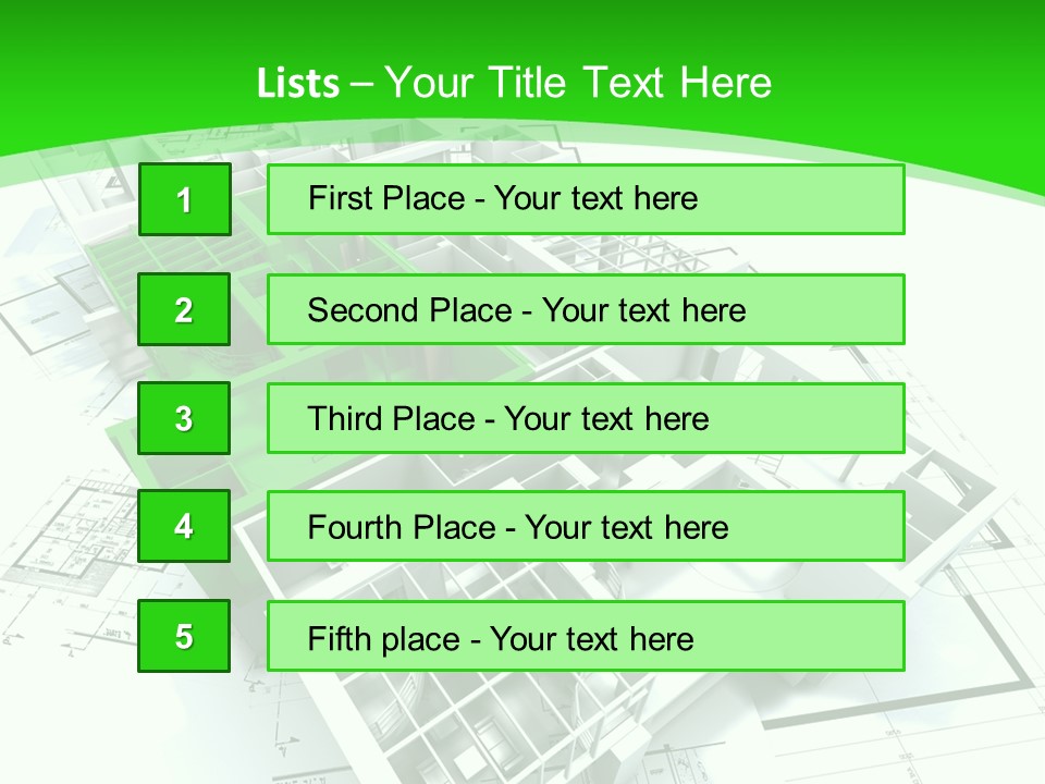 Dwelling Trade Pencil PowerPoint Template