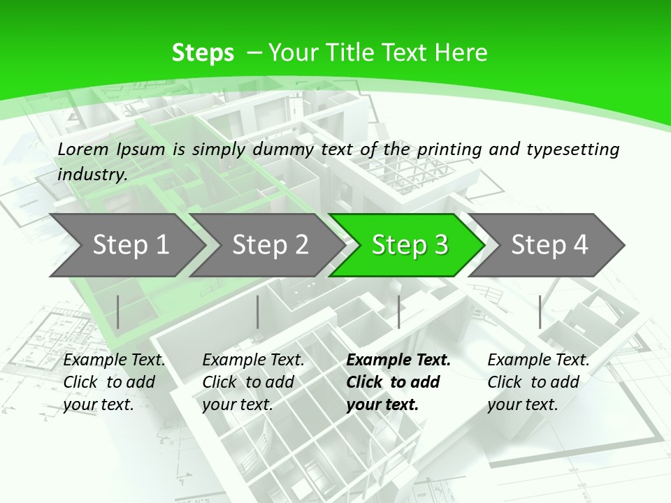 Dwelling Trade Pencil PowerPoint Template