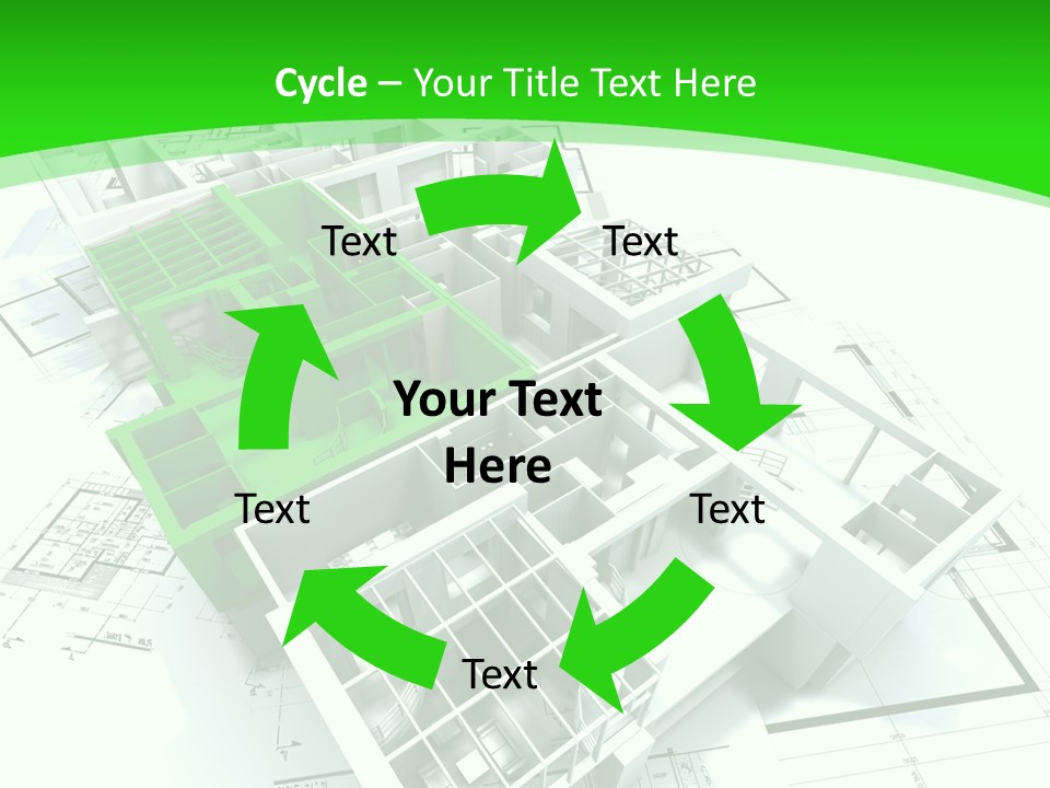 Dwelling Trade Pencil PowerPoint Template