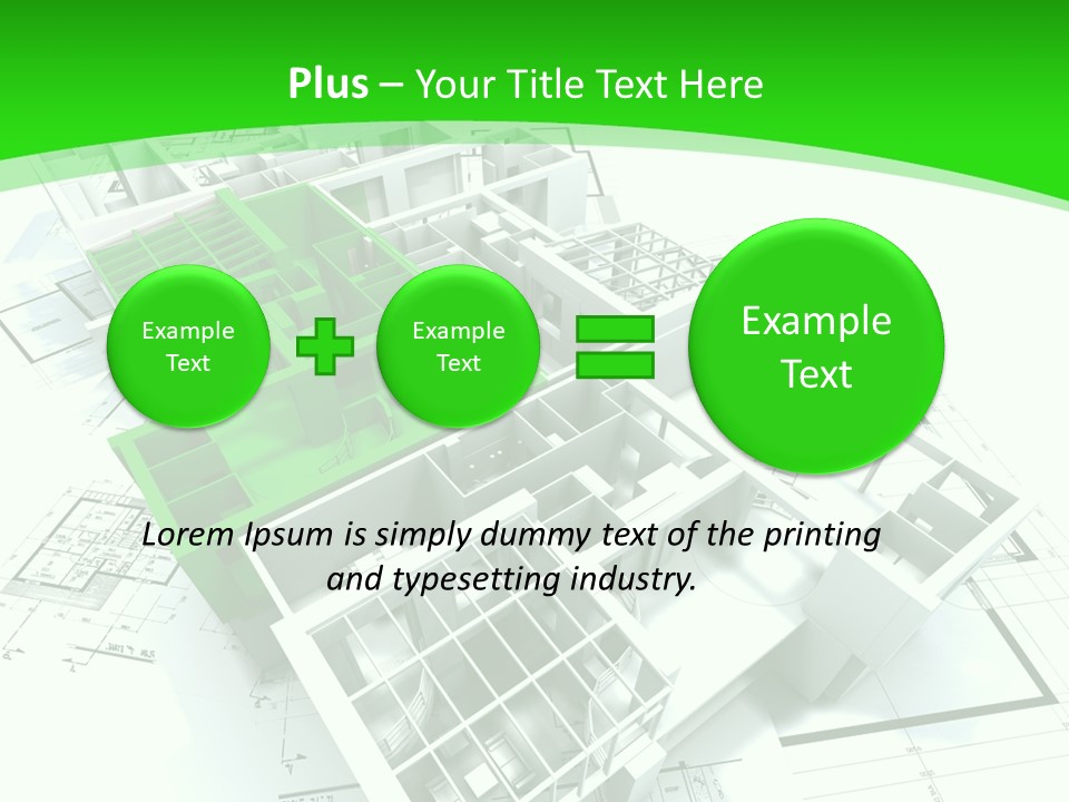 Dwelling Trade Pencil PowerPoint Template