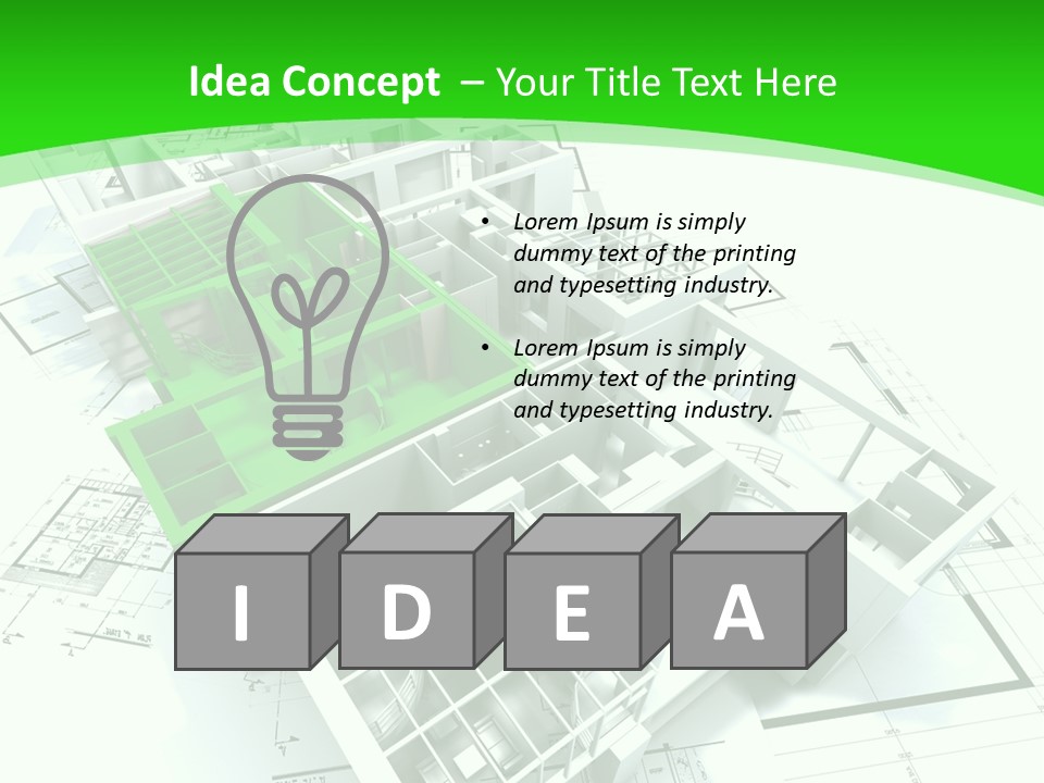 Dwelling Trade Pencil PowerPoint Template