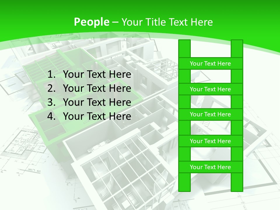 Dwelling Trade Pencil PowerPoint Template