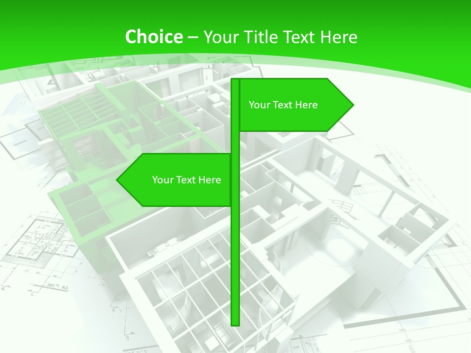 Dwelling Trade Pencil PowerPoint Template