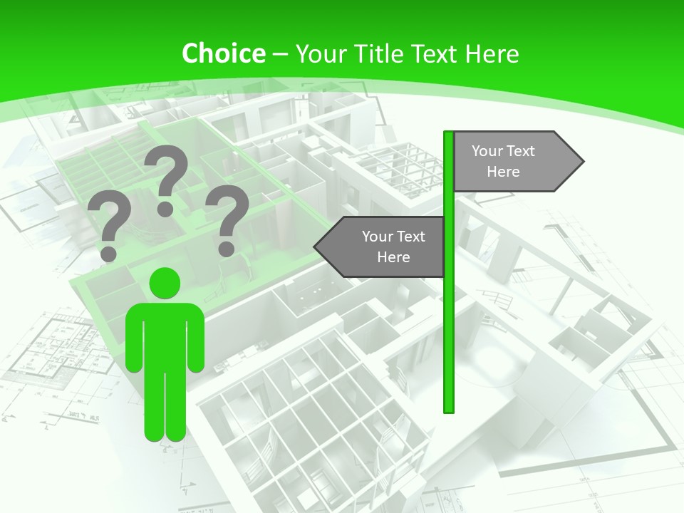 Dwelling Trade Pencil PowerPoint Template