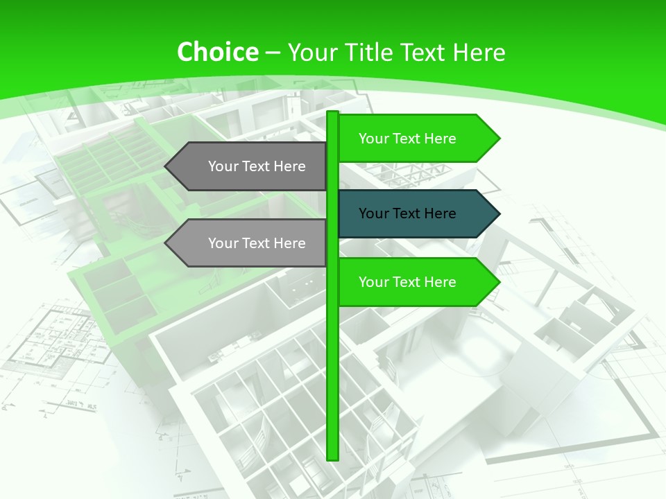 Dwelling Trade Pencil PowerPoint Template