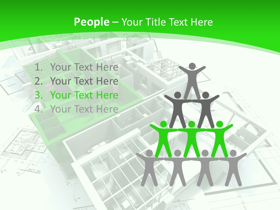 Dwelling Trade Pencil PowerPoint Template