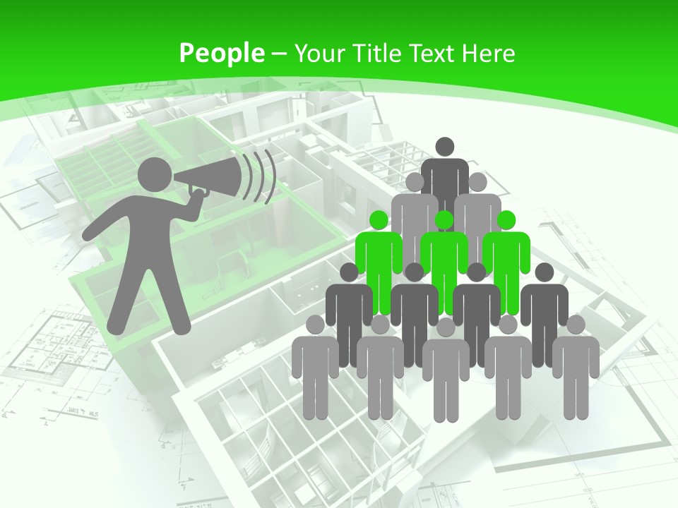 Dwelling Trade Pencil PowerPoint Template