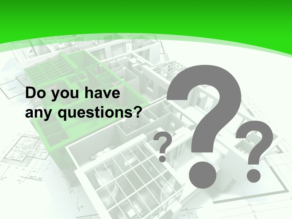 Dwelling Trade Pencil PowerPoint Template