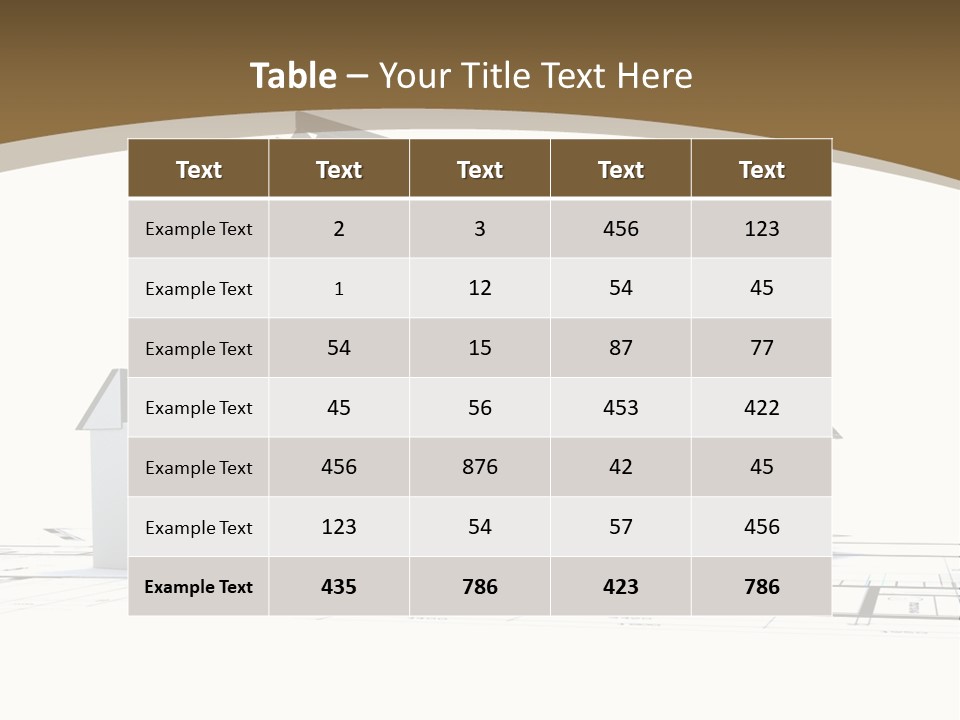 Study Dwelling Trade PowerPoint Template