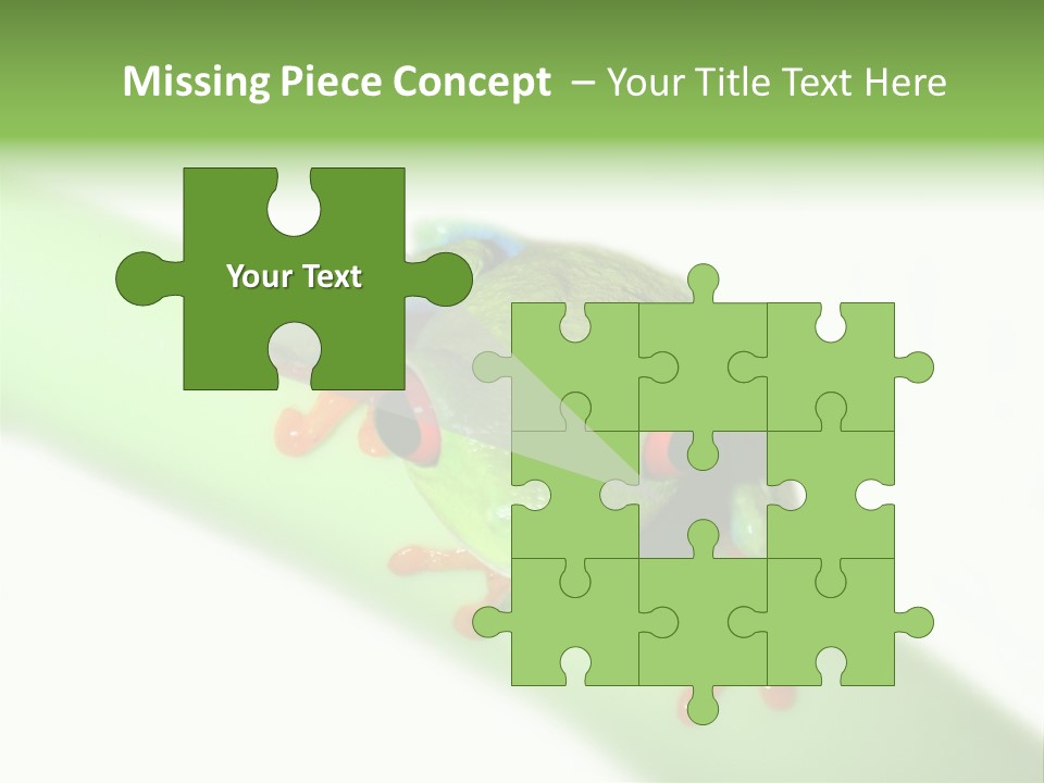 Isolated On White Looking Close Up PowerPoint Template