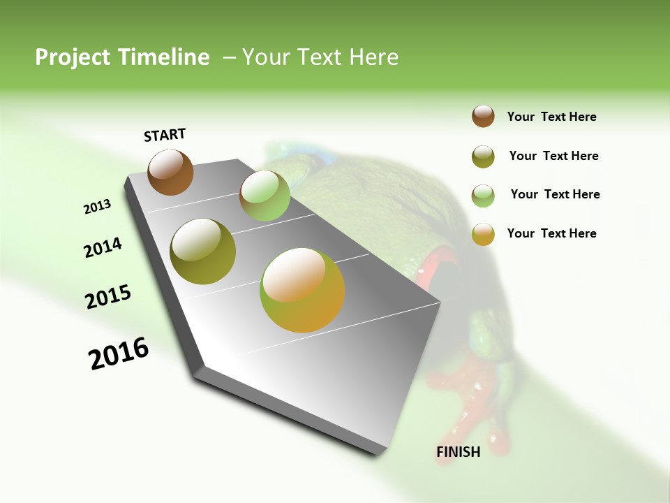 Isolated On White Looking Close Up PowerPoint Template