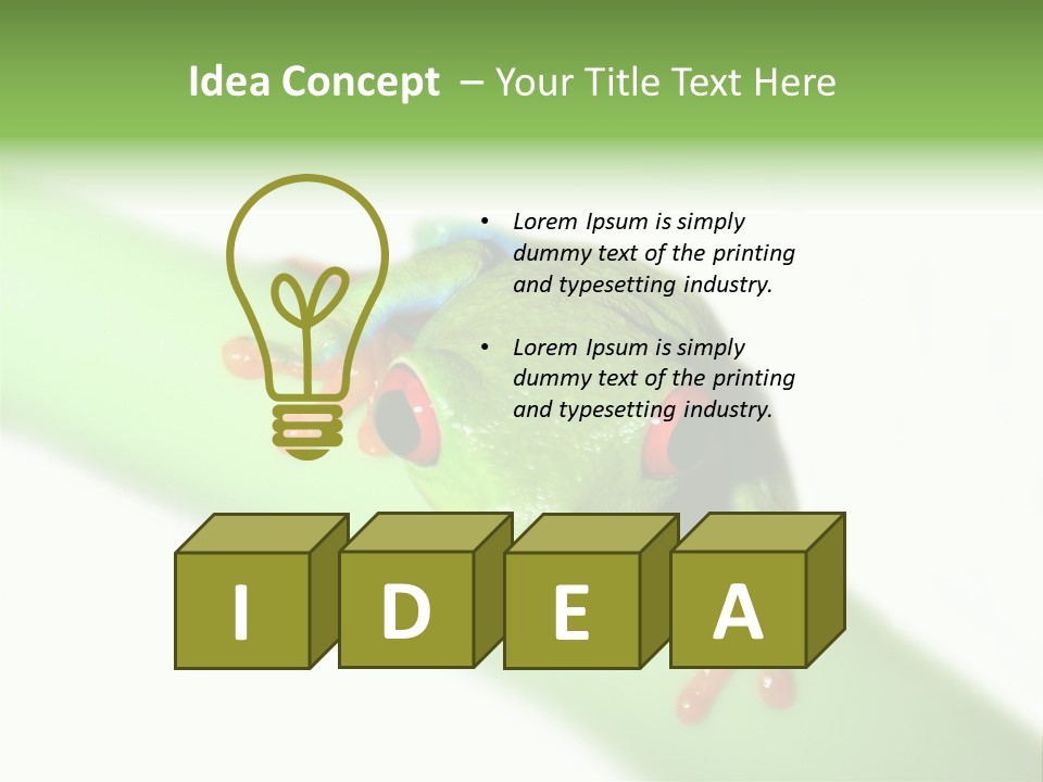 Isolated On White Looking Close Up PowerPoint Template