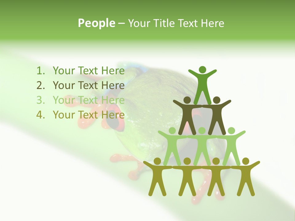 Isolated On White Looking Close Up PowerPoint Template