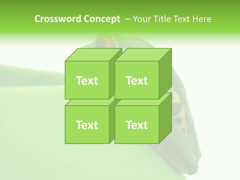 Isolated Animal Green PowerPoint Template