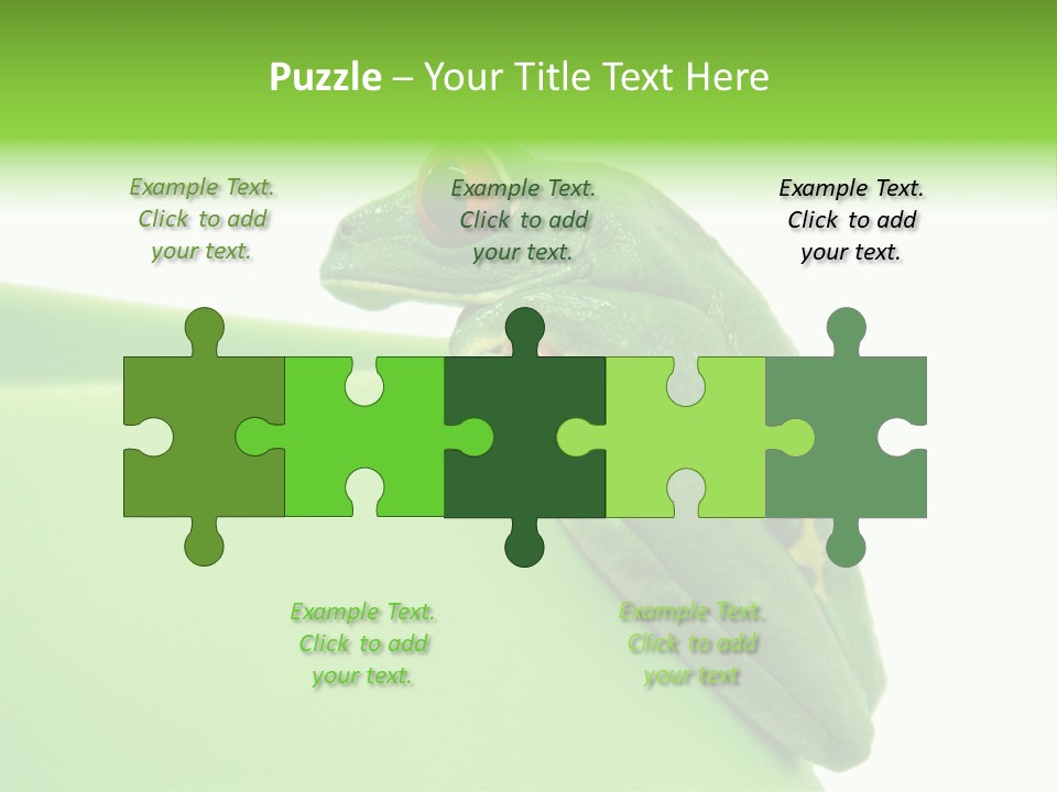 Isolated Animal Green PowerPoint Template