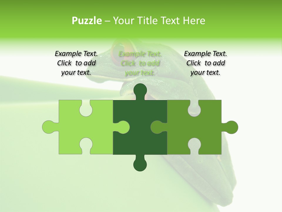 Isolated Animal Green PowerPoint Template