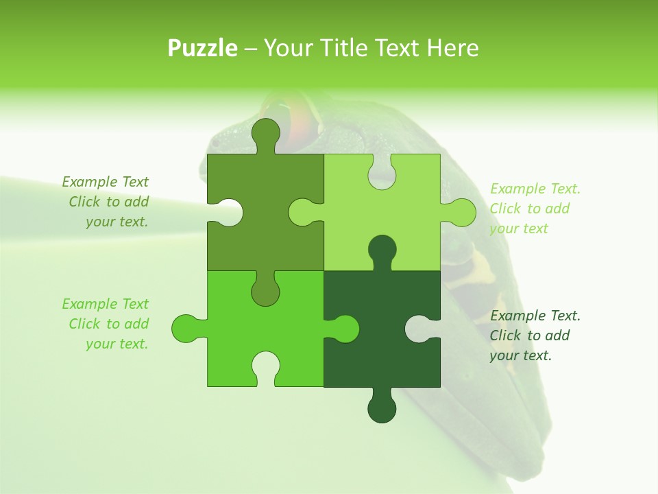 Isolated Animal Green PowerPoint Template