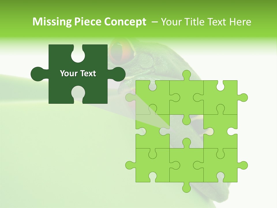 Isolated Animal Green PowerPoint Template