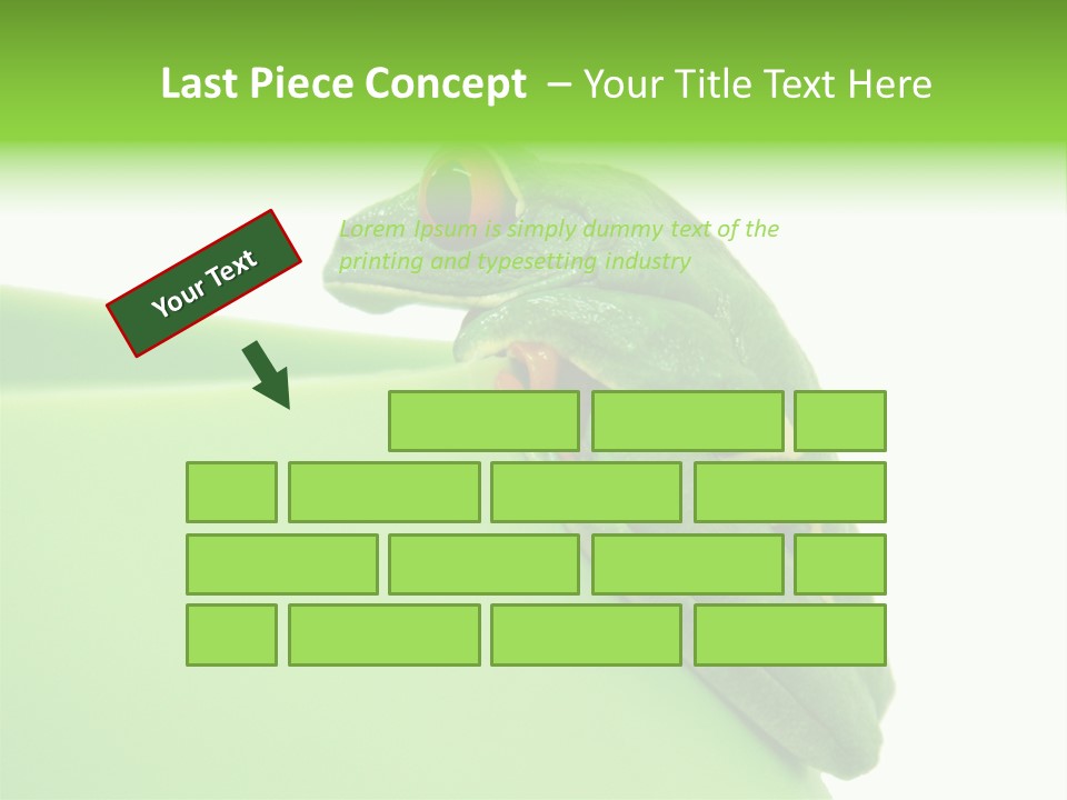 Isolated Animal Green PowerPoint Template
