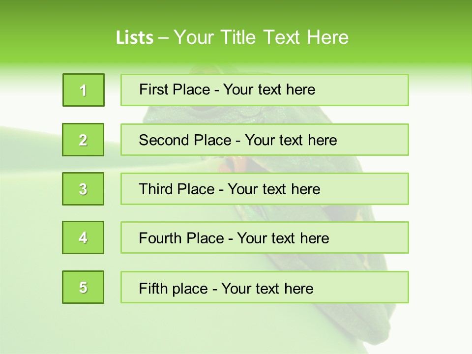 Isolated Animal Green PowerPoint Template