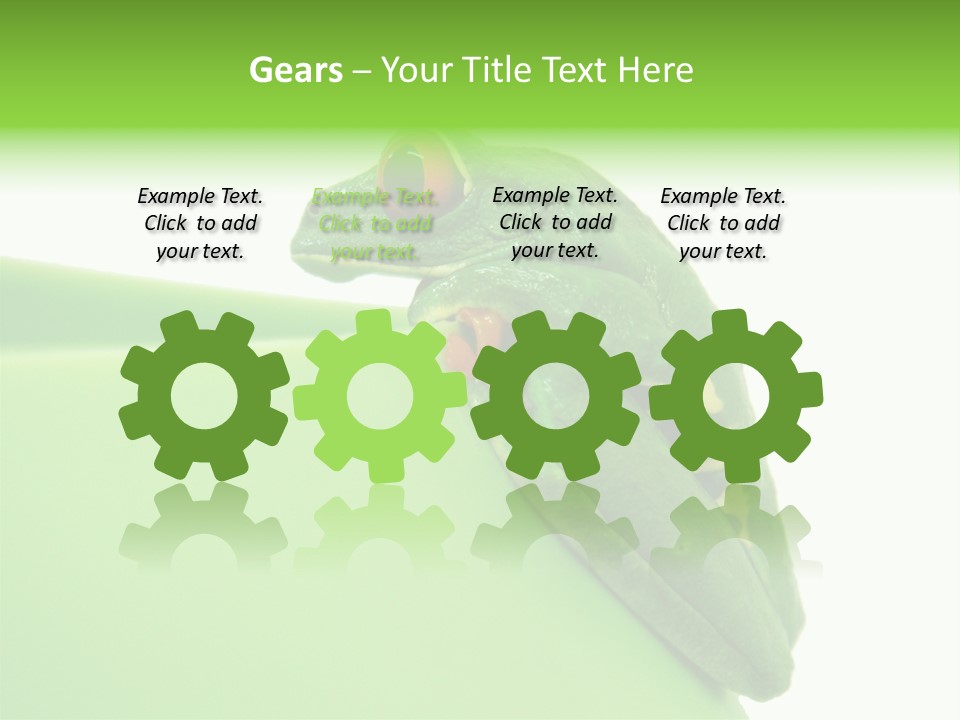 Isolated Animal Green PowerPoint Template