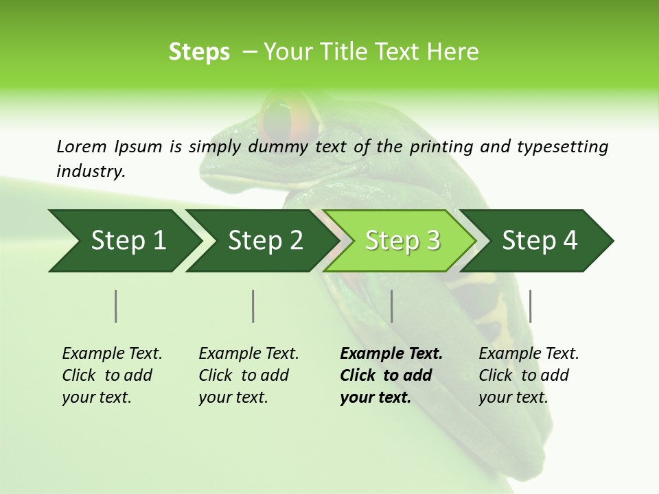 Isolated Animal Green PowerPoint Template
