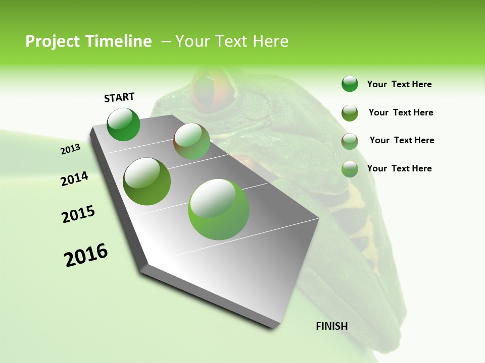 Isolated Animal Green PowerPoint Template