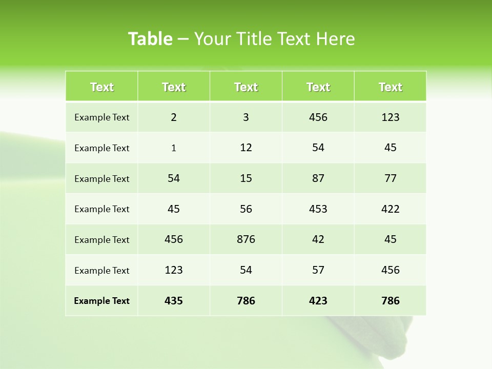 Isolated Animal Green PowerPoint Template